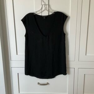 J. Crew Black Tank Top with V-Neckline